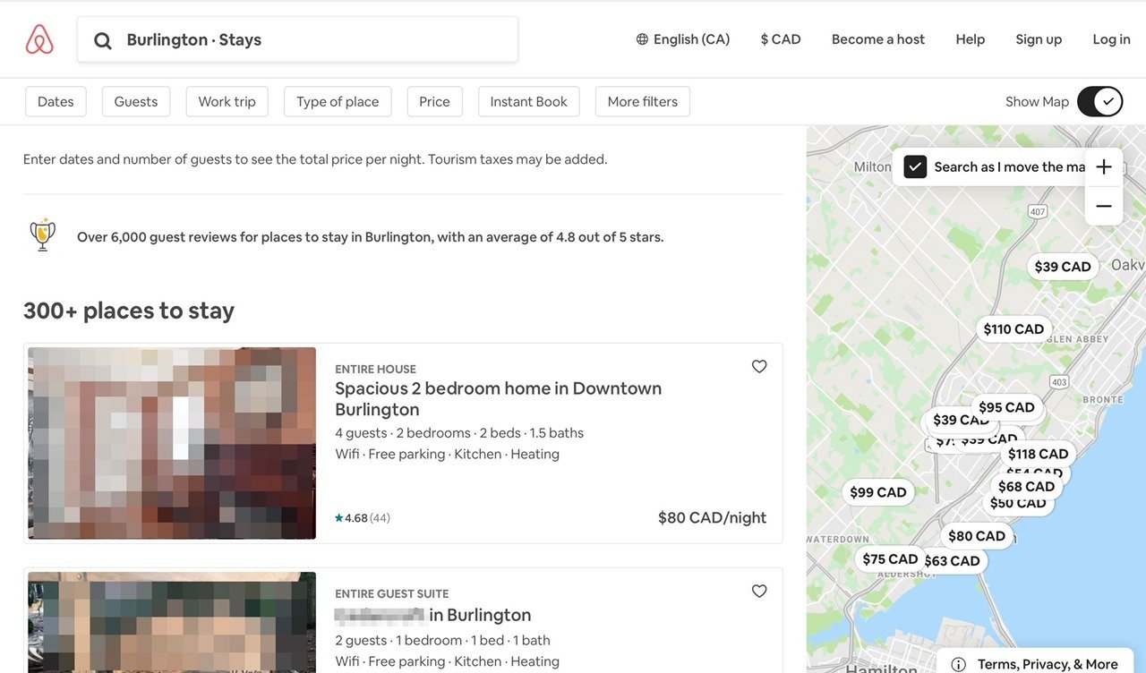Update on Airbnb Location in Burlington