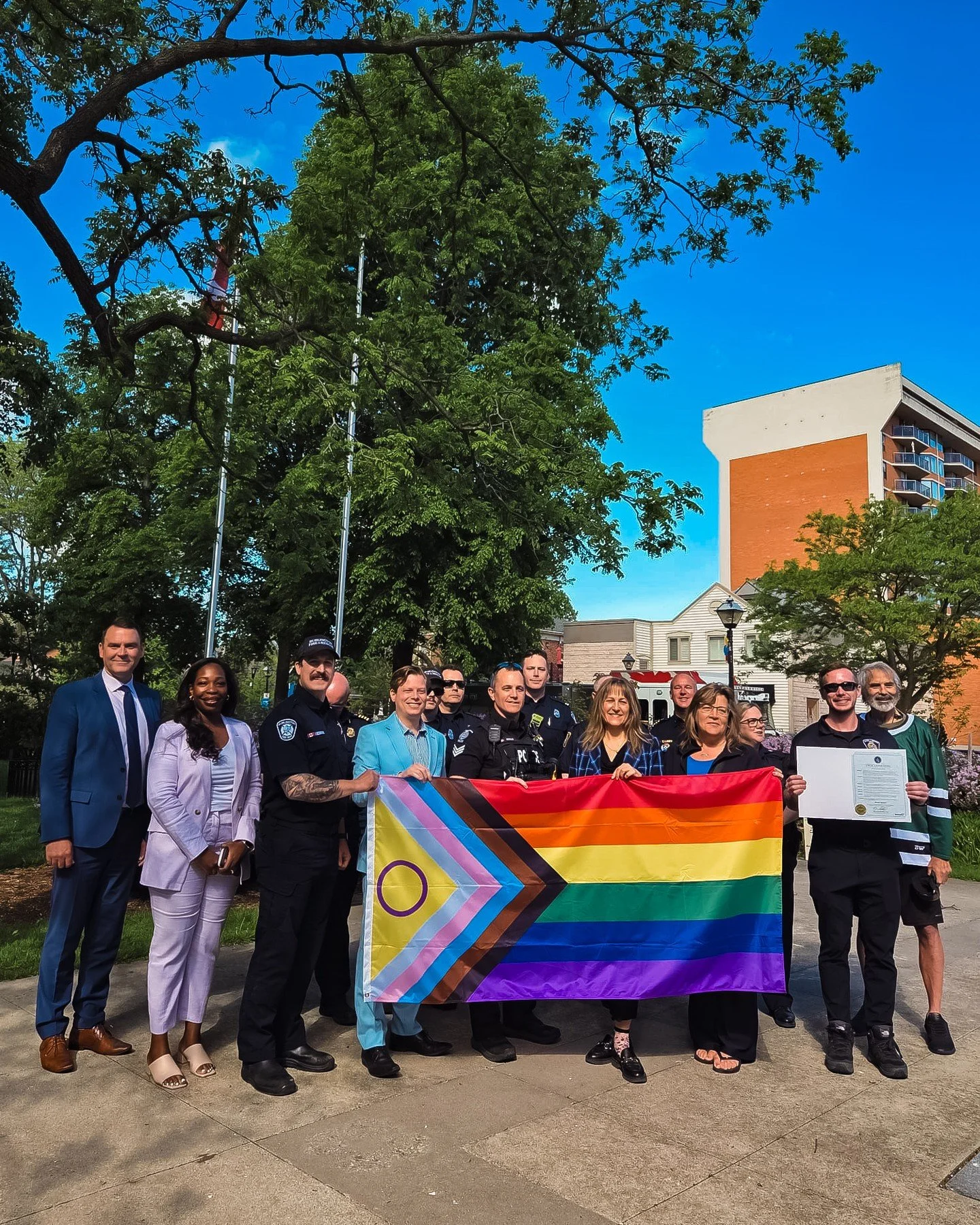 Today, City Hall raised the Pride flag ahead of Pride Month.

In Burlington, we believe everyone deserves to feel they belong and can live openly, safely, and authentically. Pride Month is both a celebration and a reminder that inclusion, respect, an