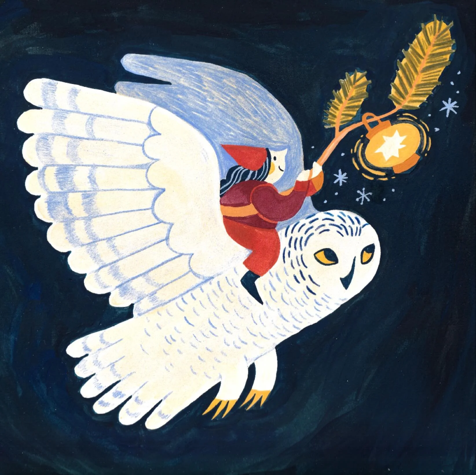 It&rsquo;s owl time !!!!! :D
Gouache and colored pencil on water color paper <3