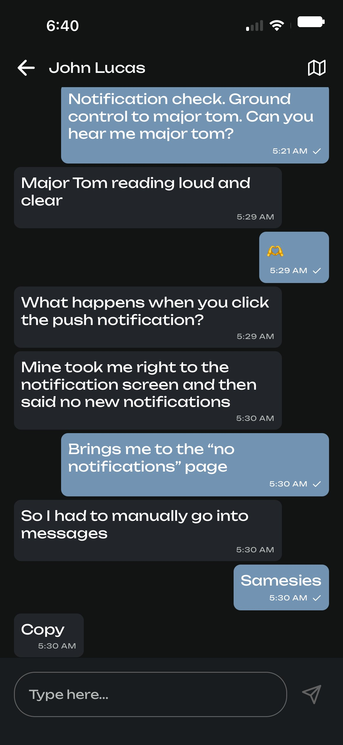 John Lucas chat conversation