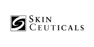 Logo of SkinCeuticals featuring a stylized 'S' inside a rectangle with the brand name.