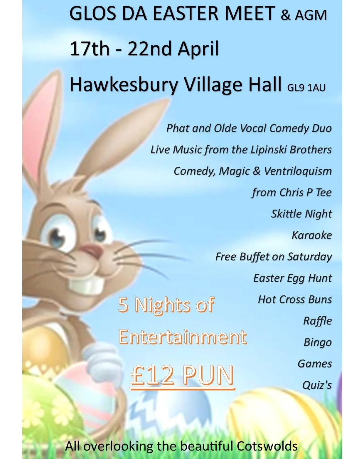 Come and join us for a fantastic weekend