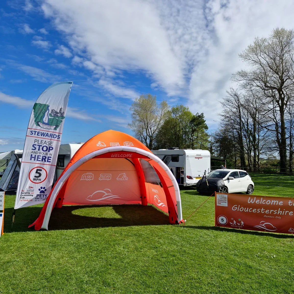 Our new checking in tent. Look out for it on future events