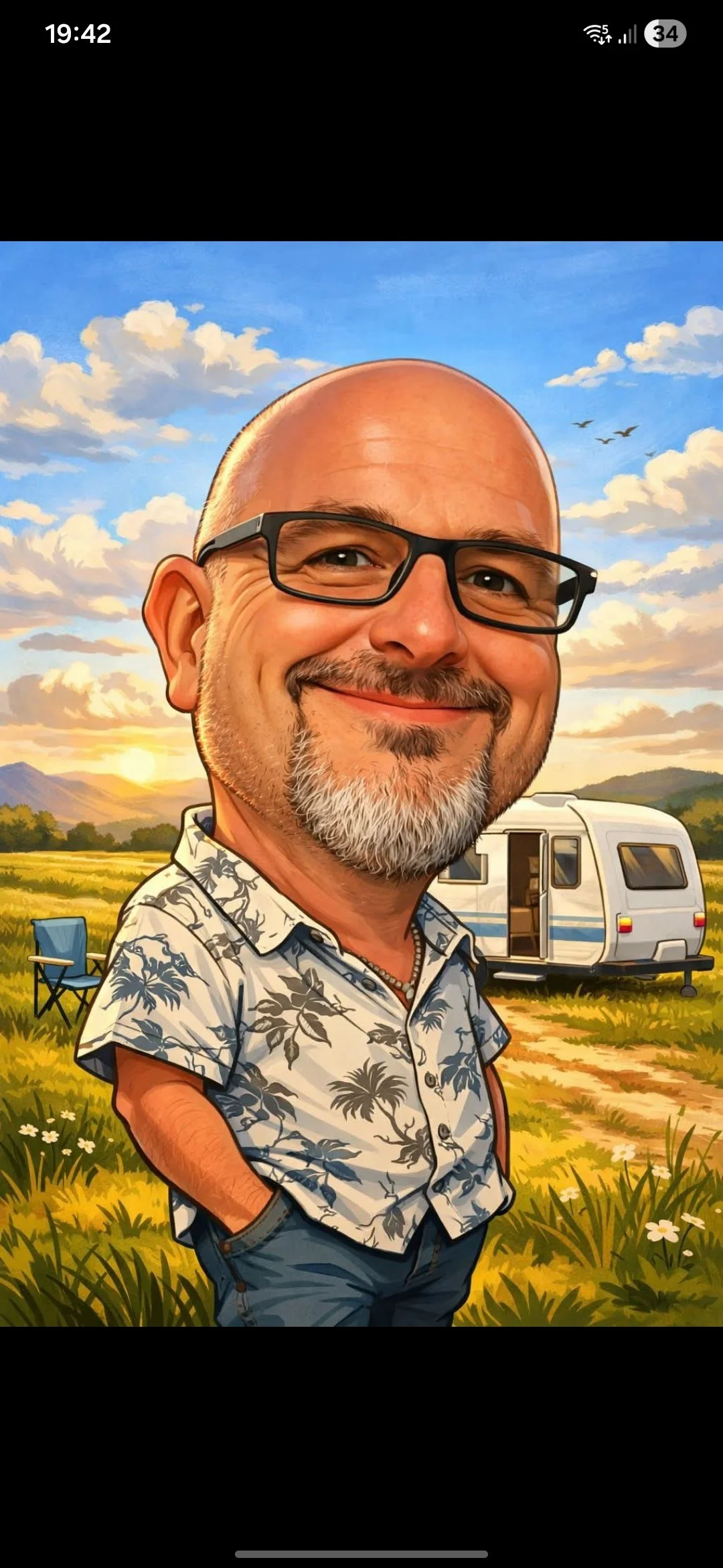 Camping and Caravanning Club logo with tent and caravan symbols.