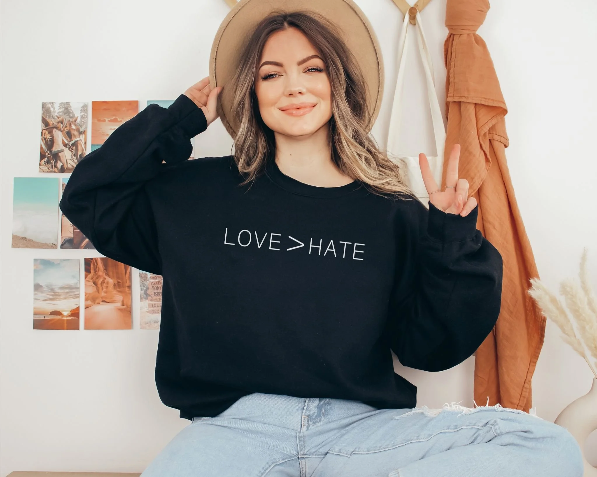 Love is greater than hate  sweatshirt