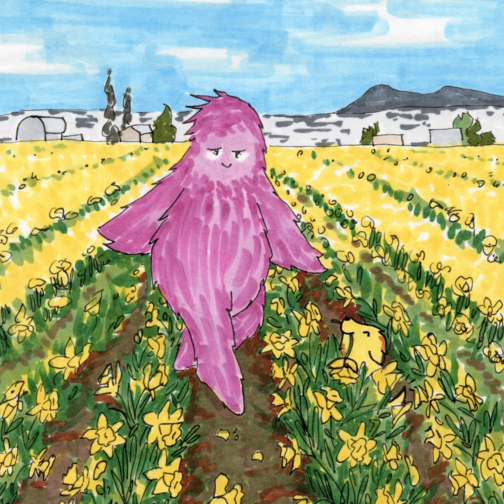 Frollicking in the fields at Skagit Valley Tulip Fest