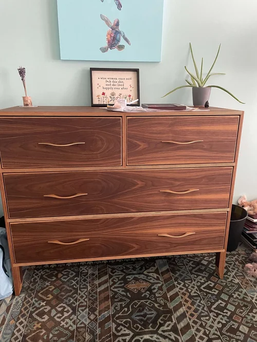 Mid-Century Modern Four Drawer Dresser - Handmade in Walnut or Maple Relic Modern Mid-Century Modern Four Drawer Dresser - Handmade in Walnut or Maple Relic Modern
