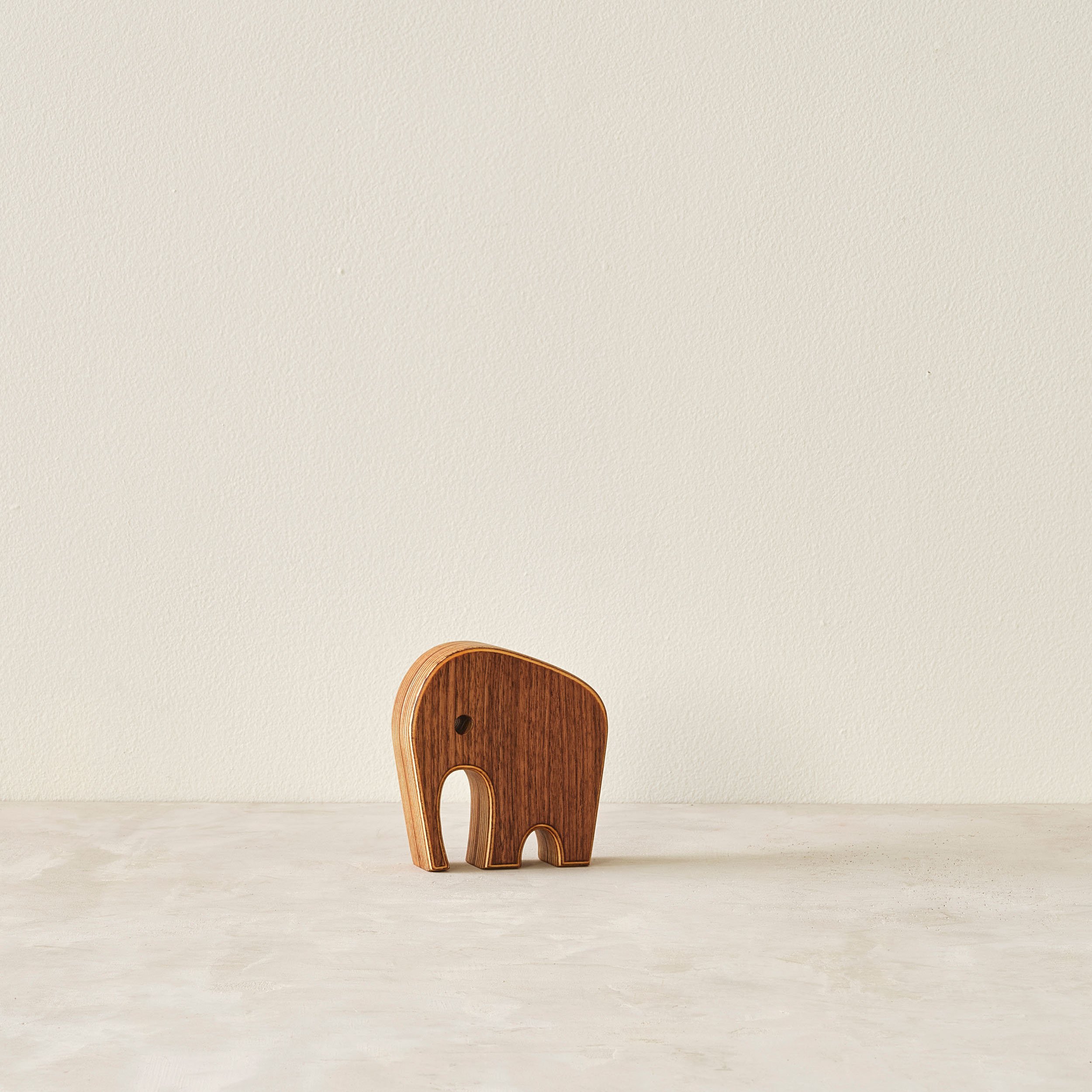walnut elephant sculpture