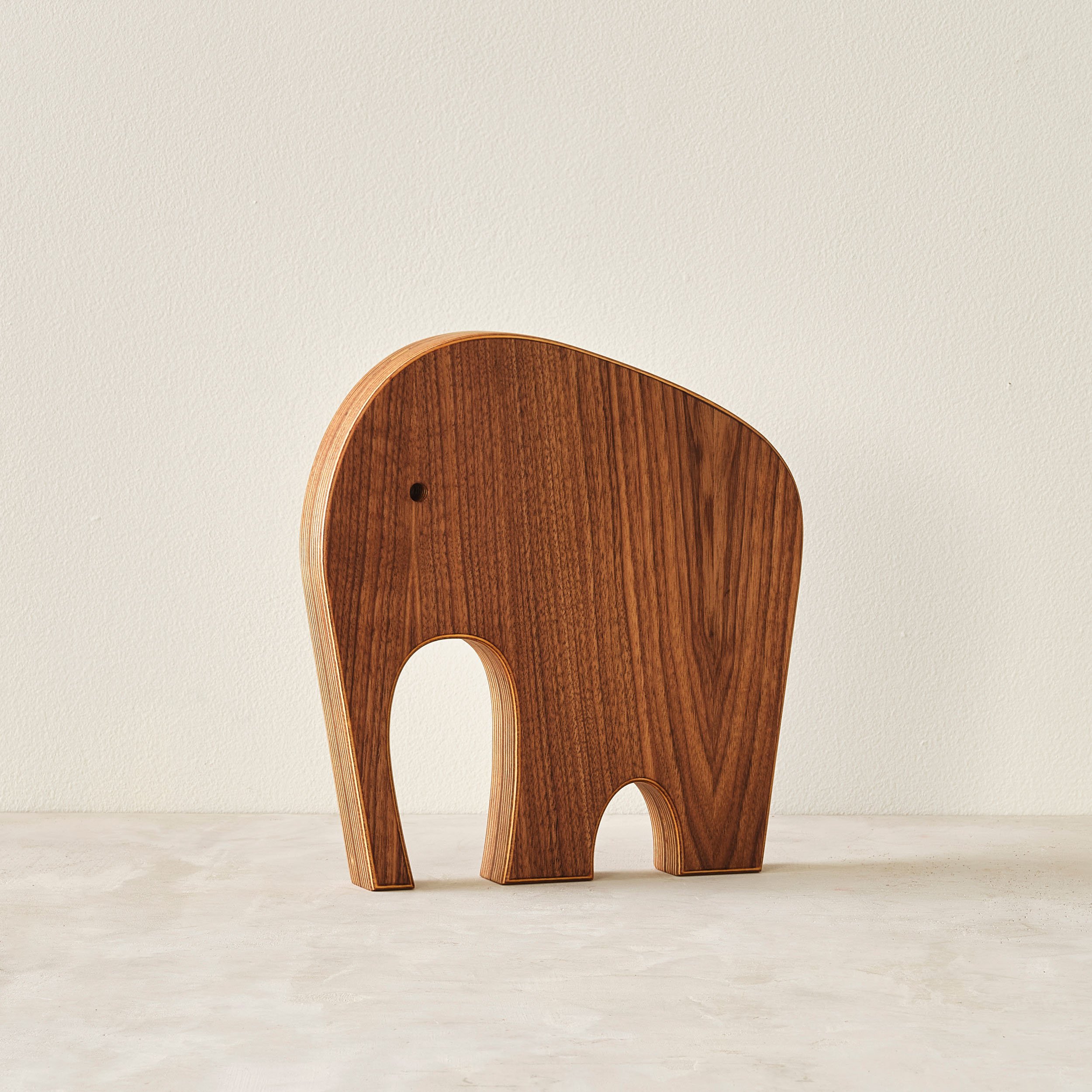 walnut elephant sculpture