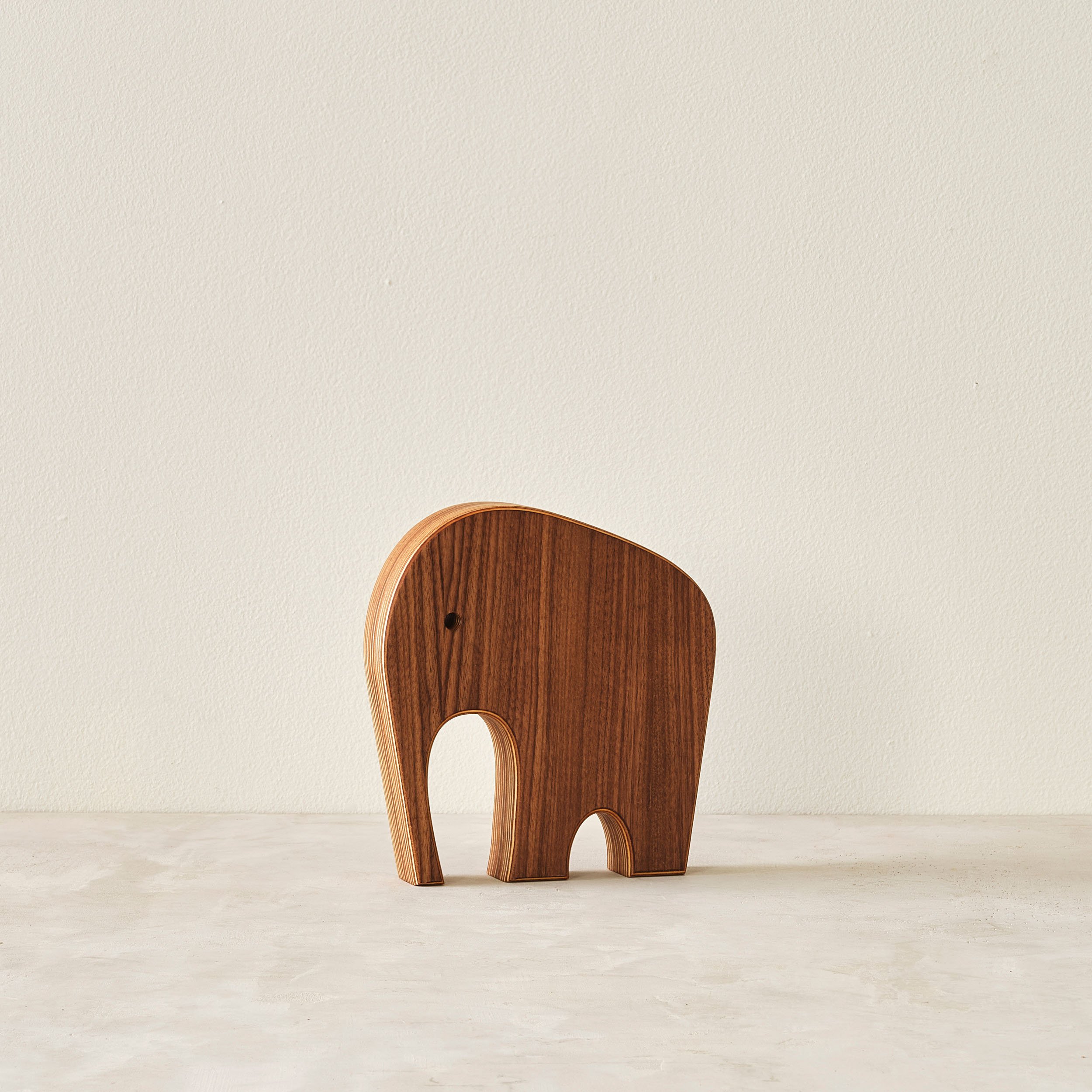 walnut elephant sculpture