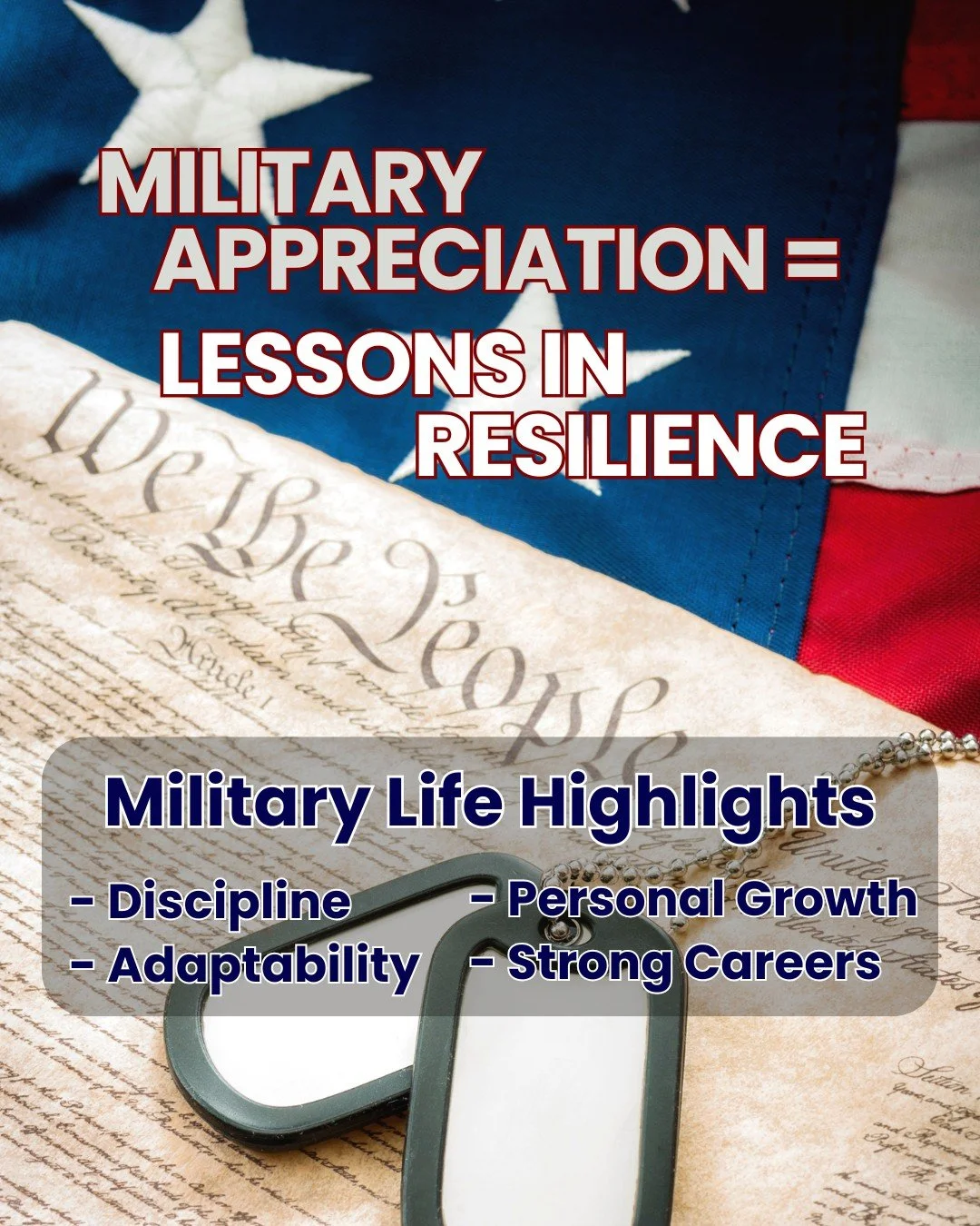 Military Appreciation Month reminds us:
Resilience is built through discipline and adaptability.
These same traits can strengthen your career and life.
#MilitaryAppreciation #Resilience  #AlphaDogCareerCoaching
