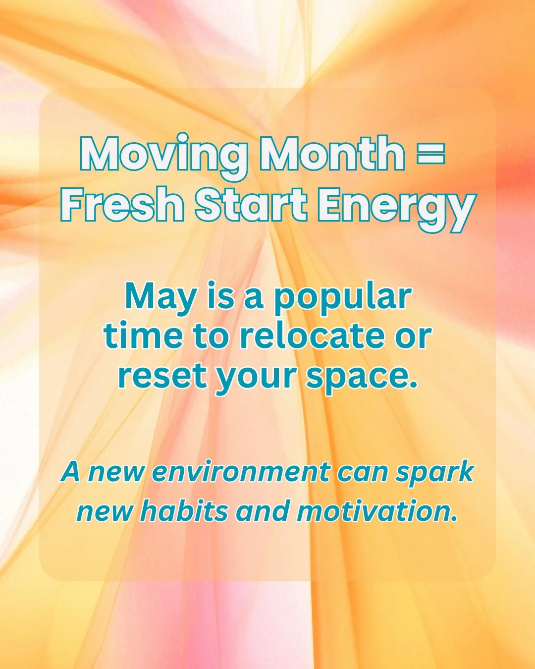 May is National Moving Month.
Sometimes a new space creates a new mindset.
Fresh environments can spark fresh habits.
Energy Audit:  Track when your energy is highest and lowest for 3 days.

Need a tracker to get started?

Comment &ldquo;I want good 
