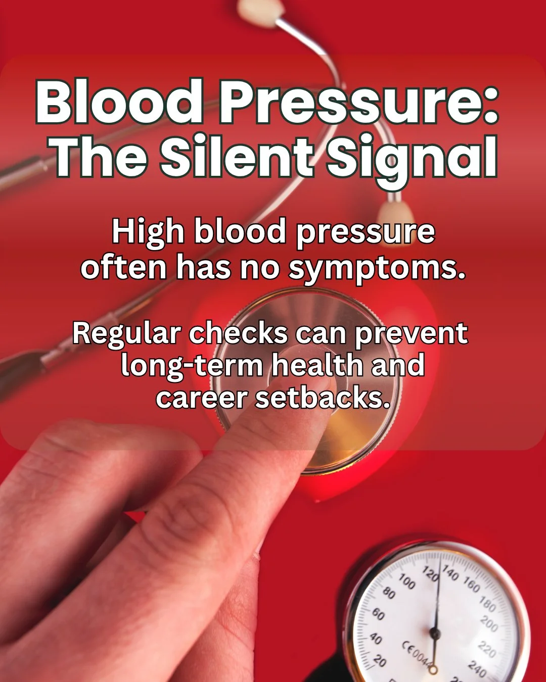 High blood pressure is called the &ldquo;silent&rdquo; issue for a reason.
No symptoms doesn&rsquo;t mean no risk.
A quick check today can prevent bigger problems later.

Want to create good habits to journal your health and wellness progress?

Comme