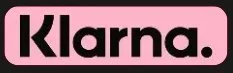 Klarna logo with pink background and black text