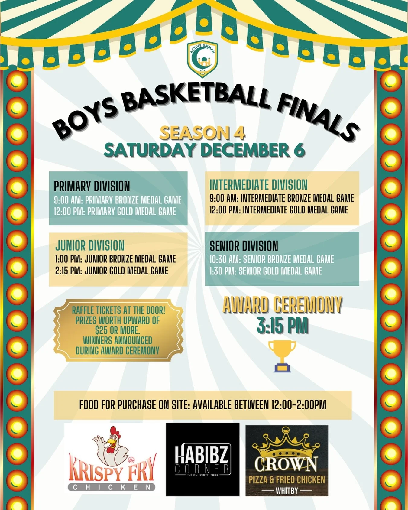 This Saturday the fun doesn&rsquo;t stop when the buzzer sounds on what has been an incredible Season 4! Join us for a full day of fun including our Award Ceremony at 3:15 following the completion of all the games. A raffle with prizes worth over $25