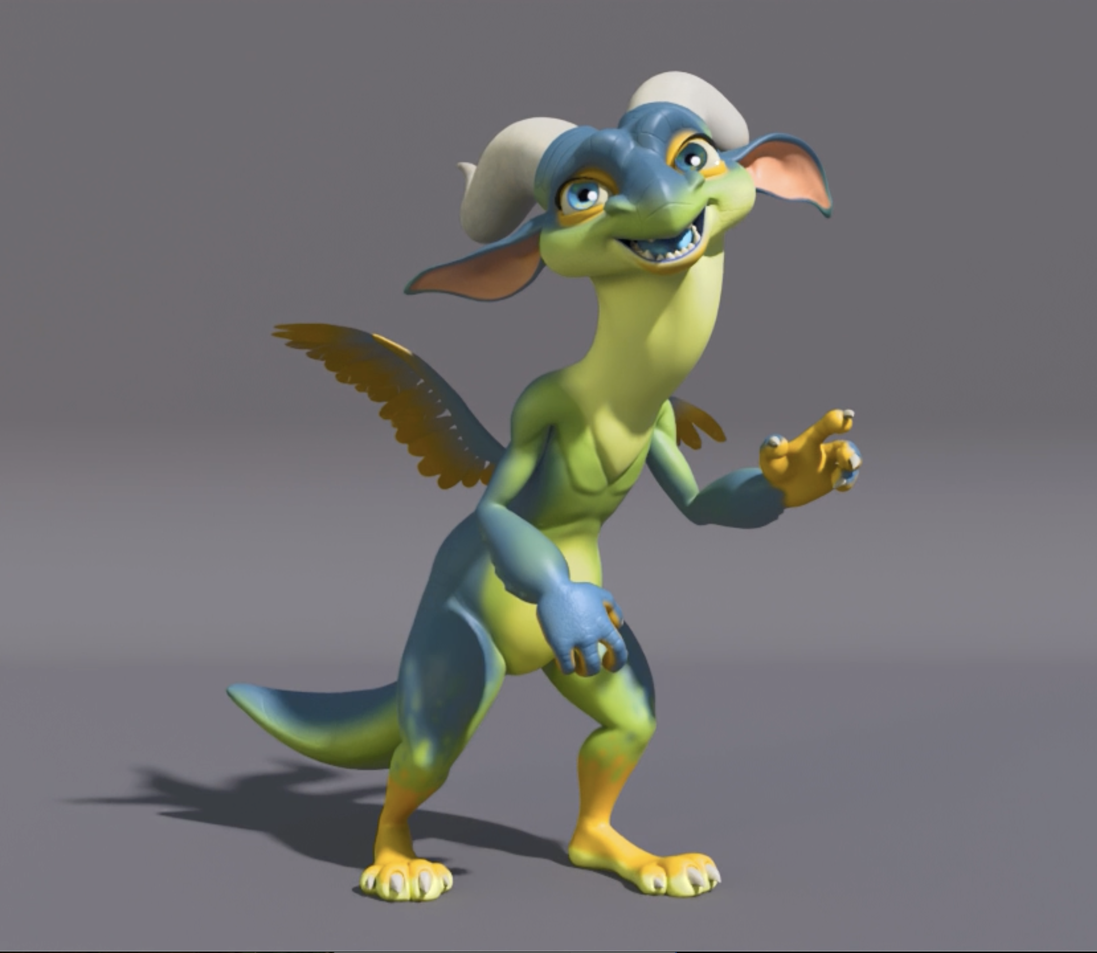 Pleco the Dragon - 3D Model, Rigging