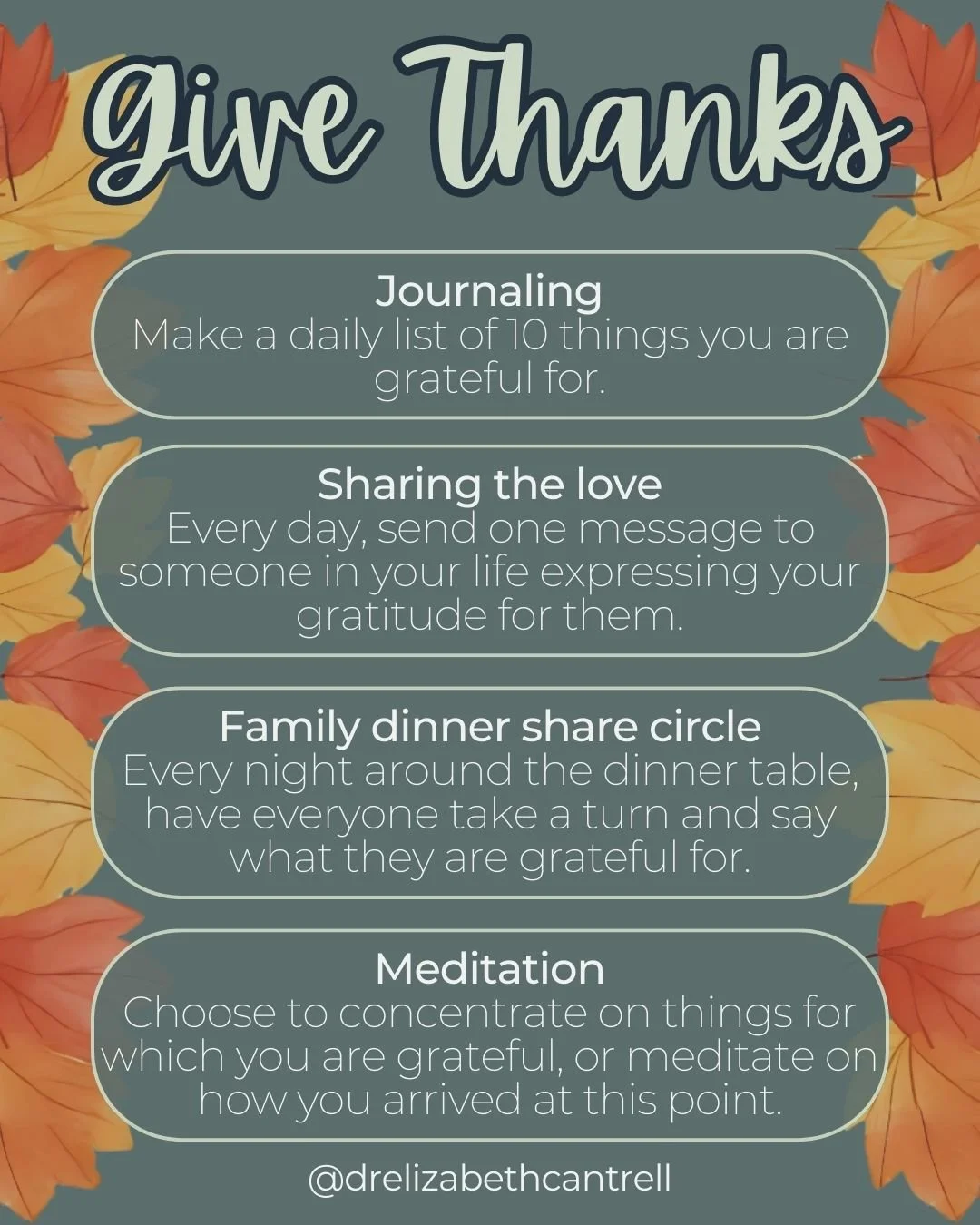 Gratitude is essential for your mental health and overall well-being. Practicing gratitude activates the brain to release serotonin and dopamine, our &ldquo;feel-good&rdquo; neurotransmitters.

✨ This is why the holidays are the perfect time to incre