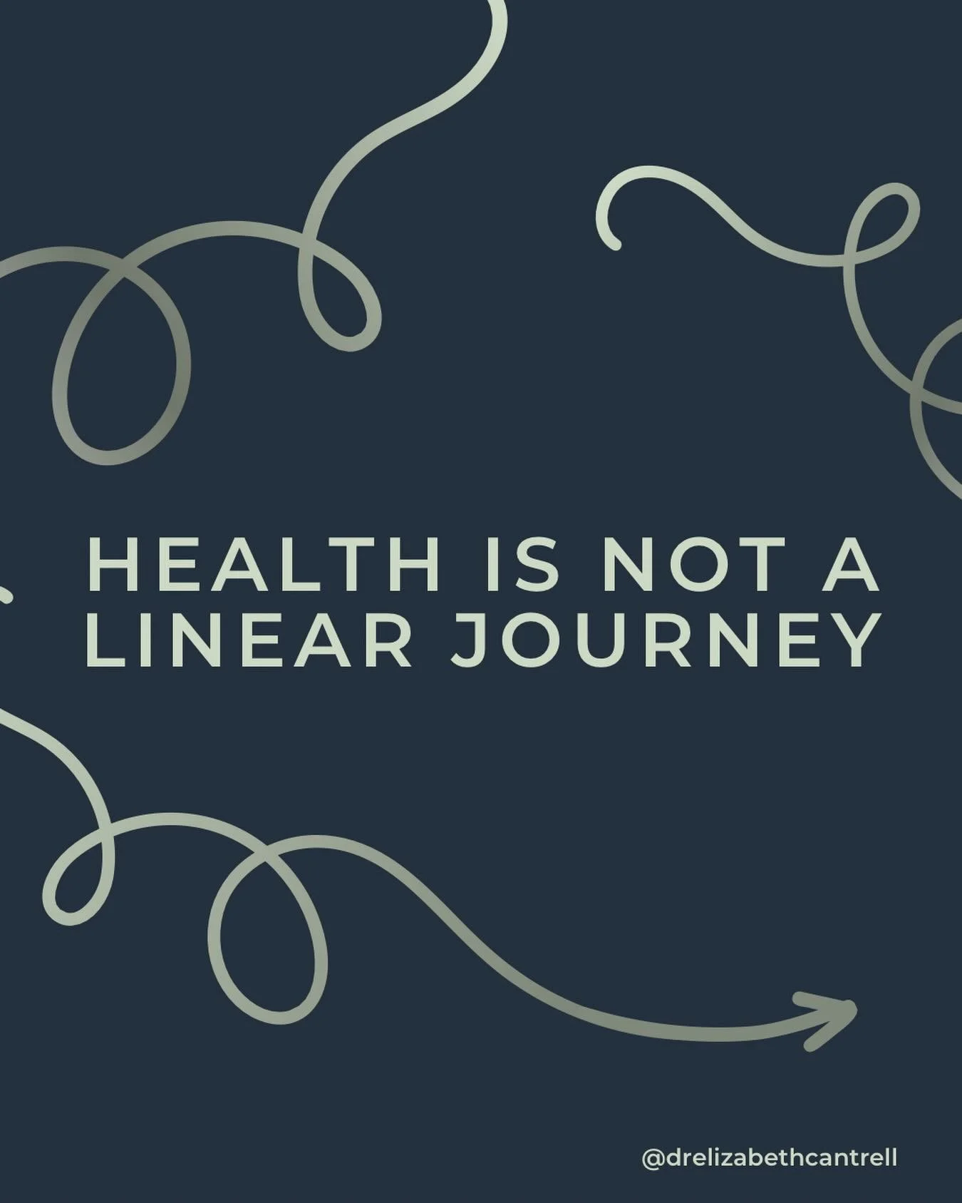 Health is NOT a linear journey 📈

The truth is, unlike a straightforward path with consistent progress, the journey to optimal health is marked by ups and downs. You can&rsquo;t expect healing to be as fast or simple as someone else&rsquo;s when we 