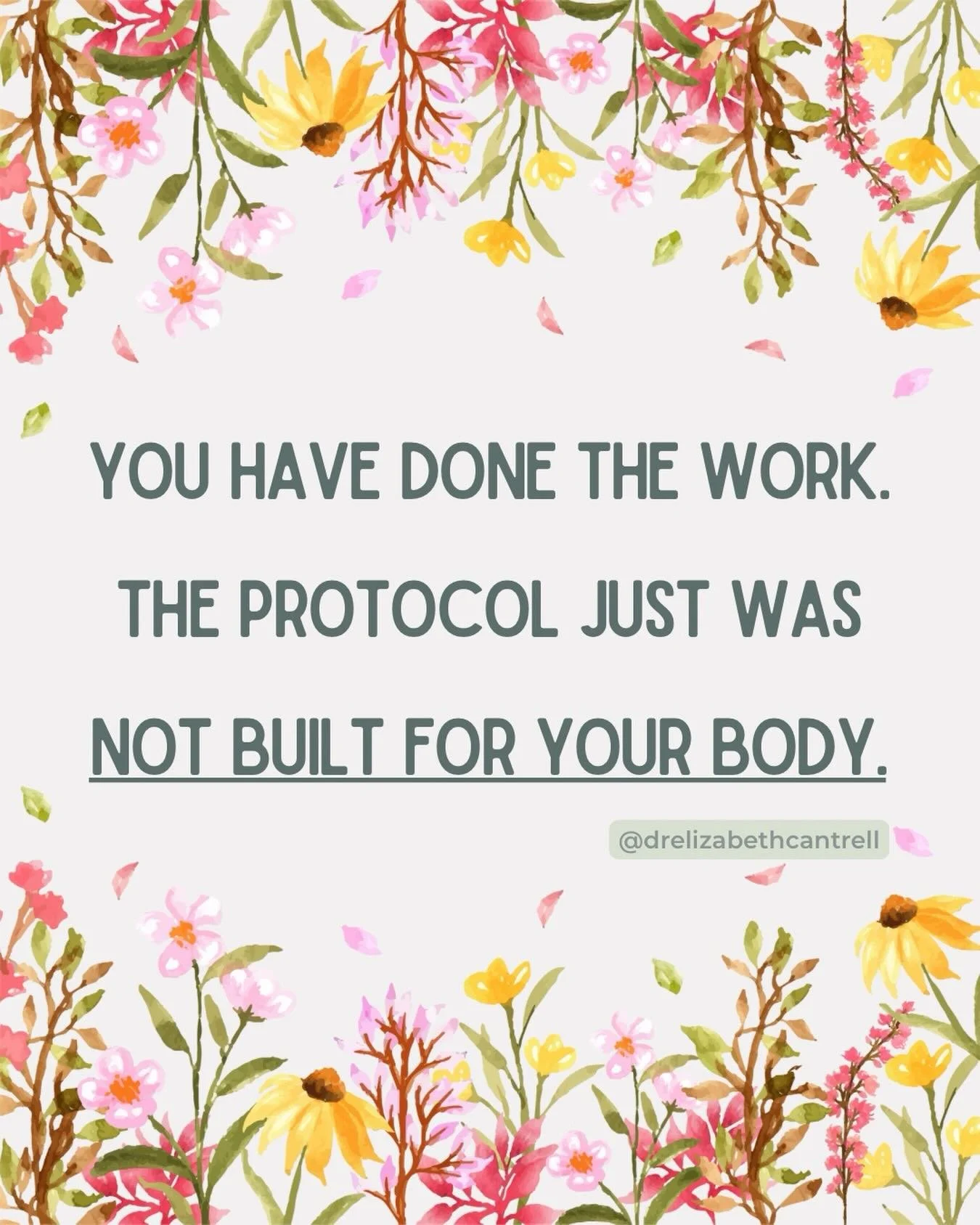 ✅You followed the protocol.
✅You gave up the foods.
✅You took the supplements.
✅You tracked your symptoms in a journal for three months.

❌And you are still not better.❌

That is not a willpower problem. That is a protocol fit problem.

Generic proto
