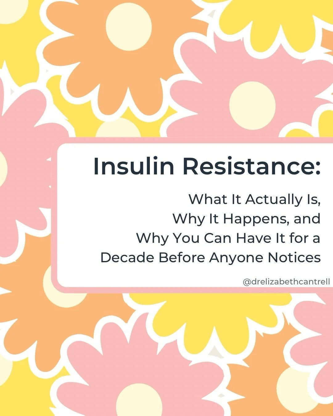 Most people think insulin resistance is a diabetes problem.

👀It is not.

📉It is a slow, decades-long shift that starts silently, produces symptoms that no one connects to blood sugar, and shows up on a standard lab report only after years of compe