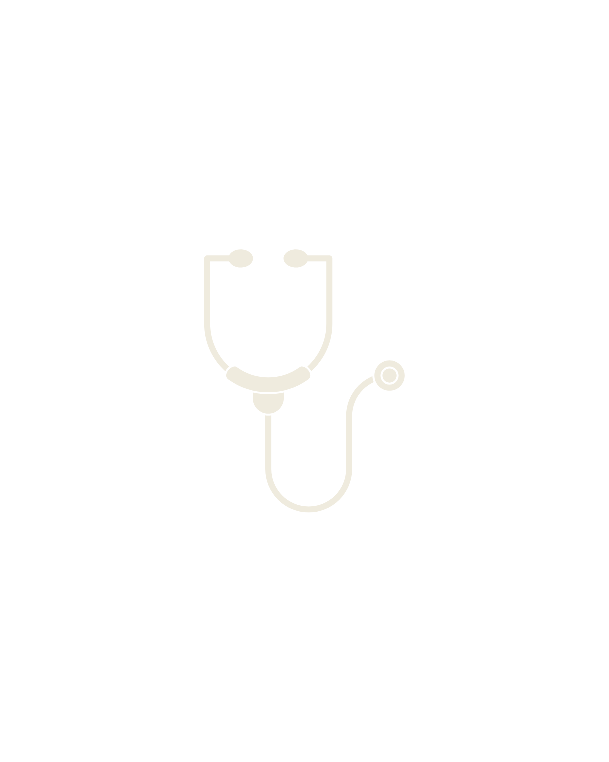 Simple black background with a white outline of a stethoscope in the center.