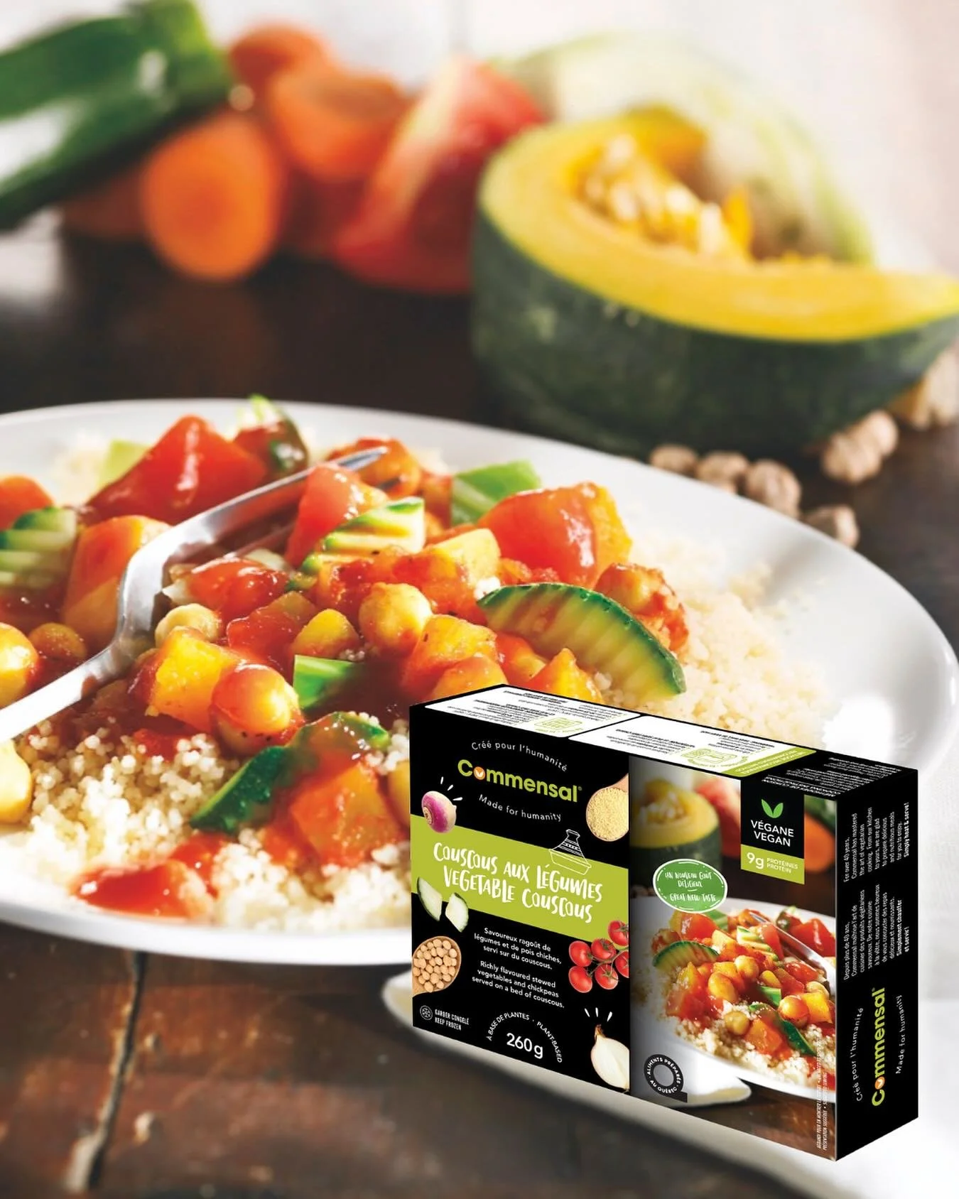 Faites voyager vos papilles avec notre Couscous aux L&eacute;gumes 🛫 Couscous, pois chiches, carottes, courgettes, chou et &eacute;pices douces dans un plat pr&ecirc;t &agrave; savourer.
-
Take your taste buds on a trip with our Vegetable Couscous ?