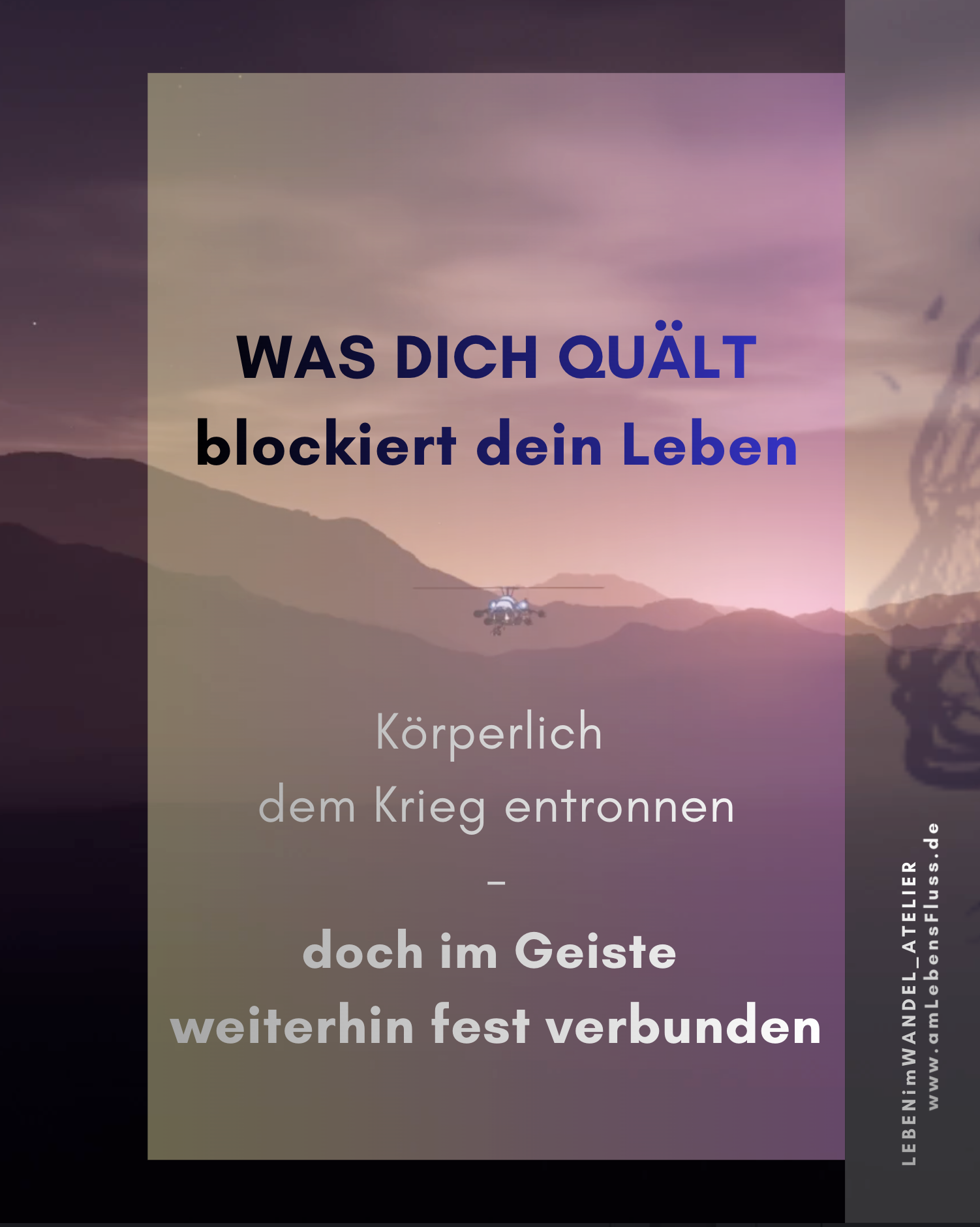 Wenn der Urlaub plötzlich mit Krieg in Berührung kommt.