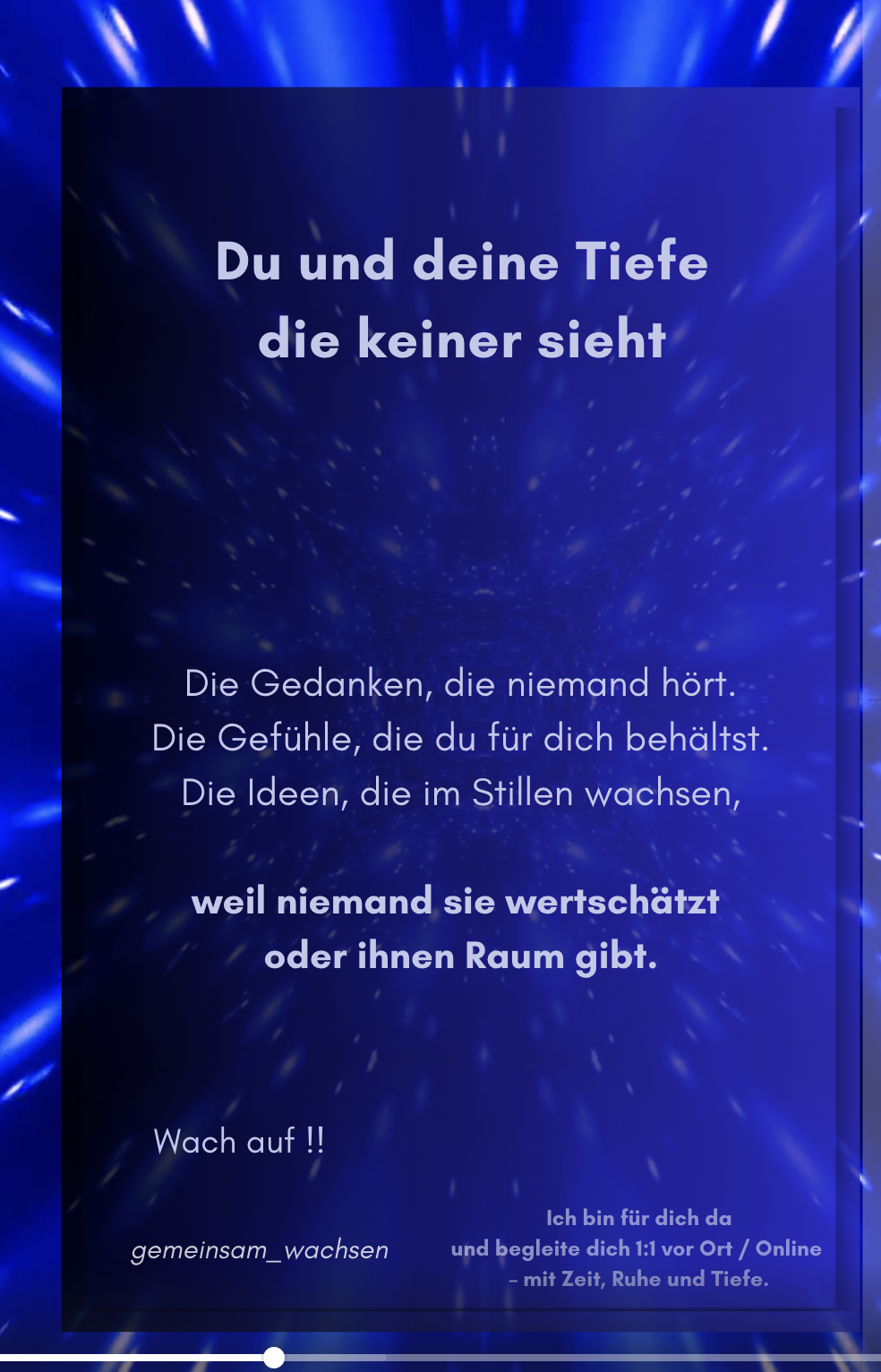 WENN NIEMAND DEINE TIEFE KENNT