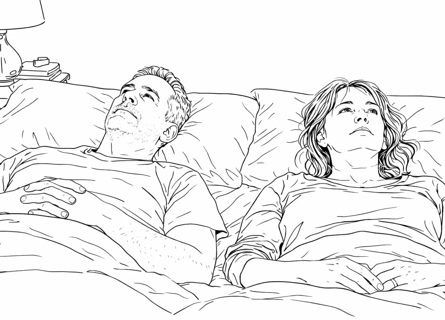 how erectile dysfunction impacts relationships couple laying in bed staring at the ceiling