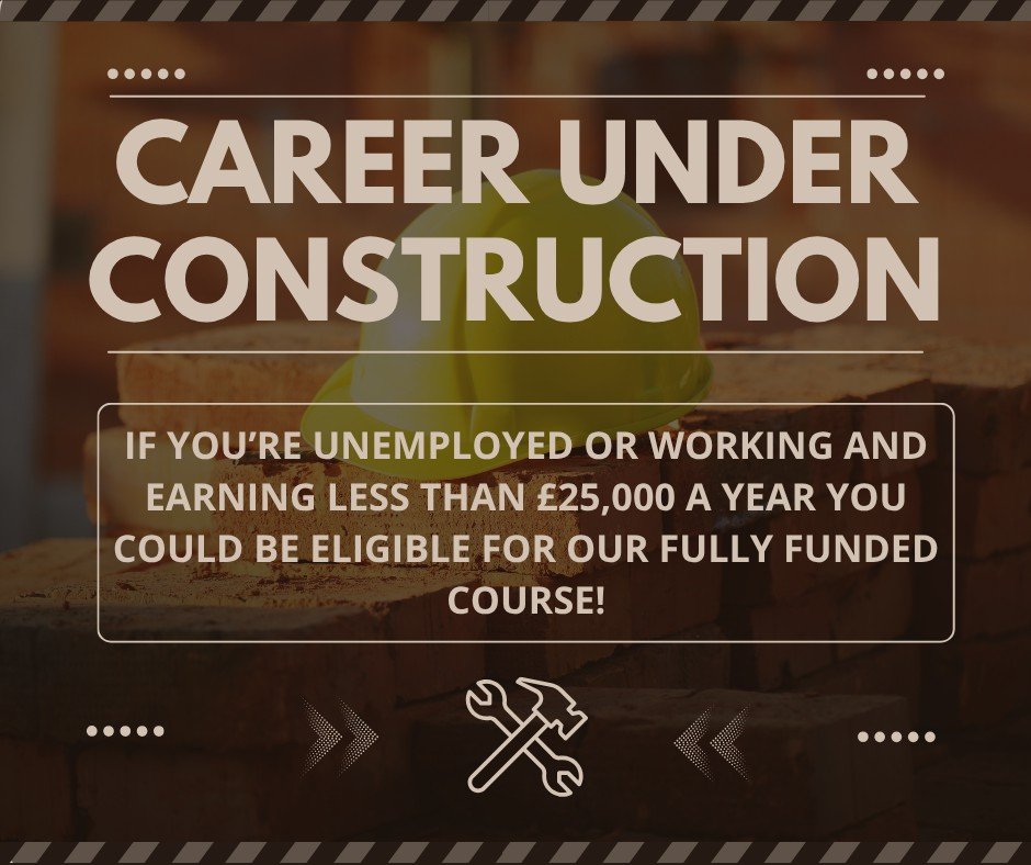 Whether you're starting from scratch or looking to move up, this course is your stepping stone into a better future. Fully funded for eligible learners - CSCS card included. 

Message us today for further information.