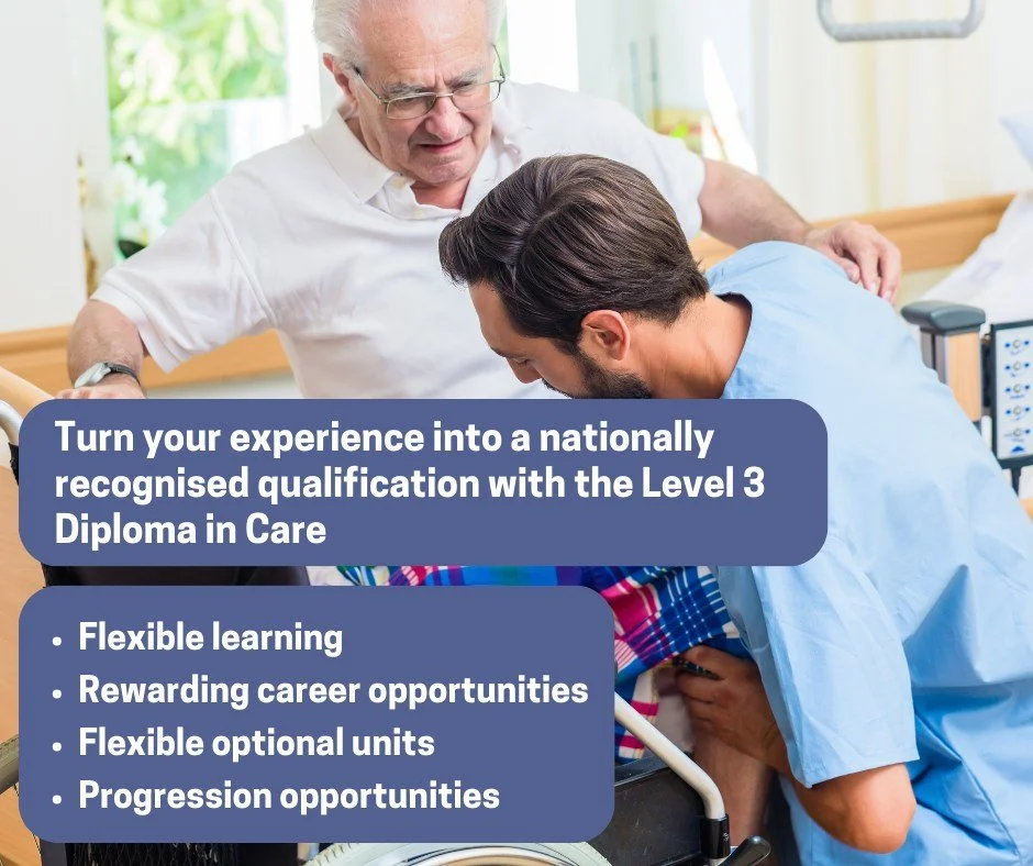 Our funded Level 3 Diploma in Adult Care is designed to help you grow your skills, boost your confidence, and open the door to senior care roles.
✔ Nationally recognised qualification
✔ Fully funded &ndash; no cost to you
✔ Flexible learning around w