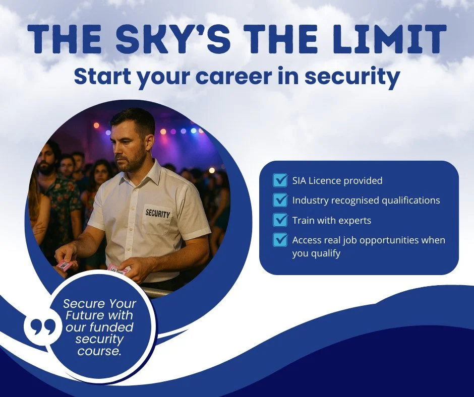 Your future in security could start today.

The security industry offers more than just a job. It opens the door to progression, specialist roles and long-term career opportunities across events, corporate security, retail, aviation and public safety
