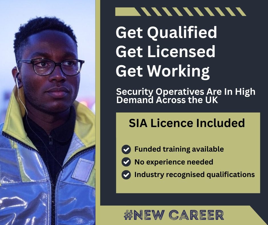Get qualified, get licensed, get working

Security roles are in high demand across the UK and our funded training gives you a direct route into the industry. Gain your SIA Door Supervisor licence, build the skills employers expect and prepare for rea