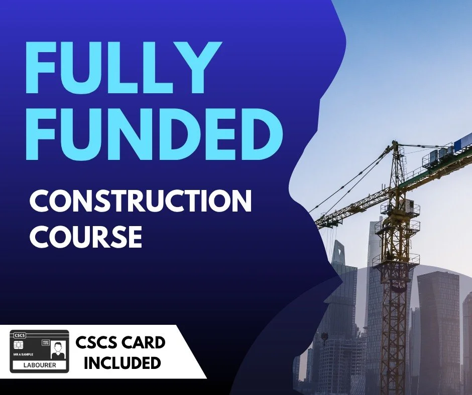Fully funded. Direct route into construction.

Our course is designed to move you from entry level to site-ready in a short, structured timeframe. You will complete essential Health and Safety training, gain your CSCS card, and understand how to oper