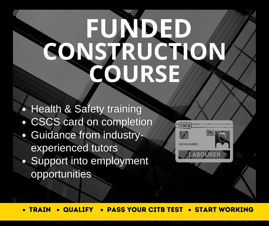 Looking to start a career in construction or gain the qualifications needed to access site work?

Our Construction Training programme is designed to help learners build the knowledge, confidence and practical understanding needed to progress into the
