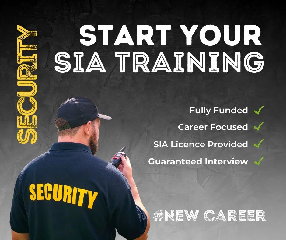 The security sector continues to recruit across retail, events, hospitality, corporate security and venue protection roles, creating strong progression opportunities for trained and licensed staff.

Whether you are looking to retrain, return to work 