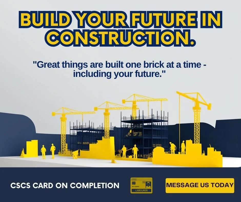 Ready to build a new future?

Our funded Construction Training Programme is designed to help you gain the skills, qualifications and confidence needed to start a career in the construction industry.

✔ Health &amp; Safety Qualifications
✔ CSCS Card S
