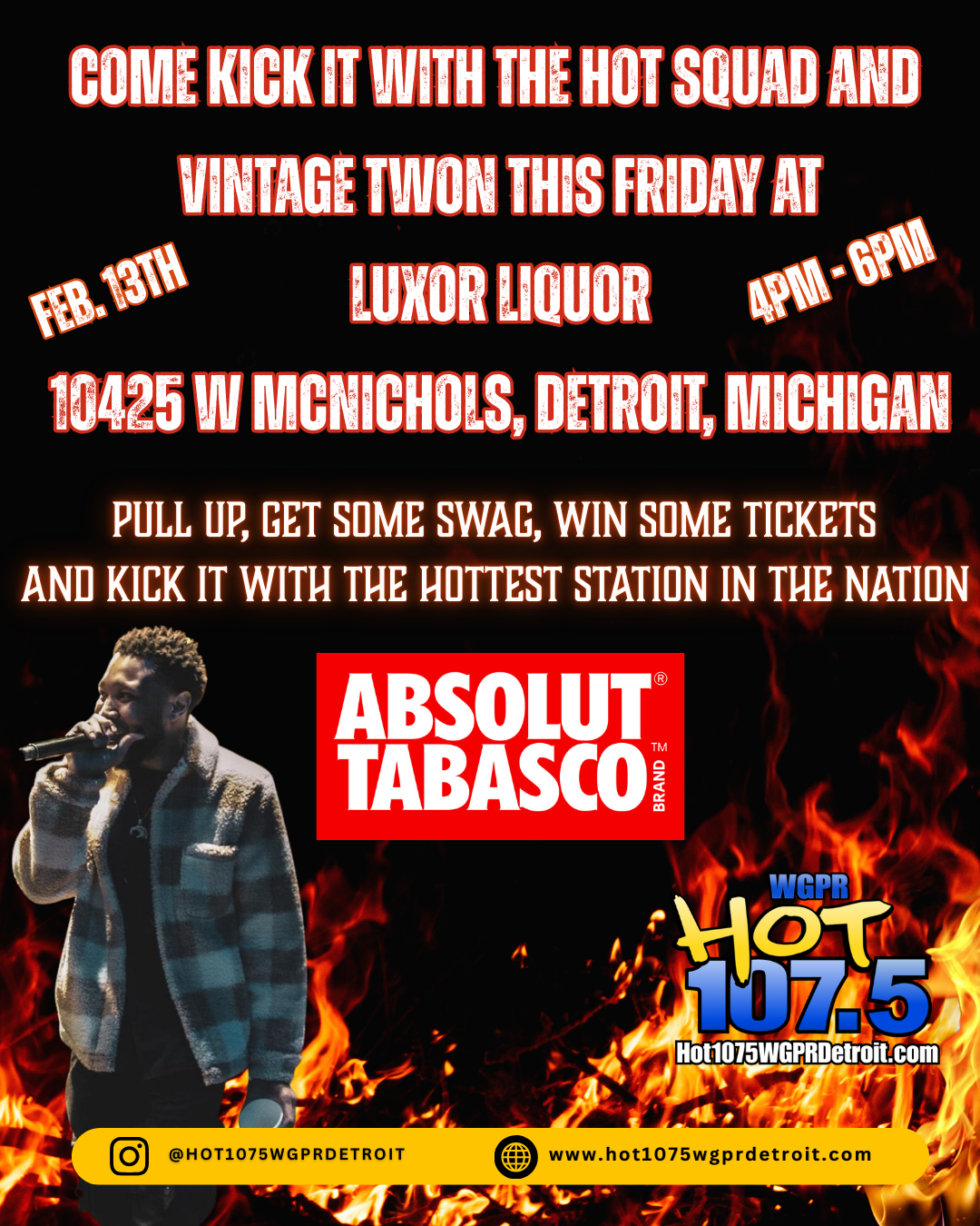 HOT 1075 in THE Streets with ABSOLUT TABASCO