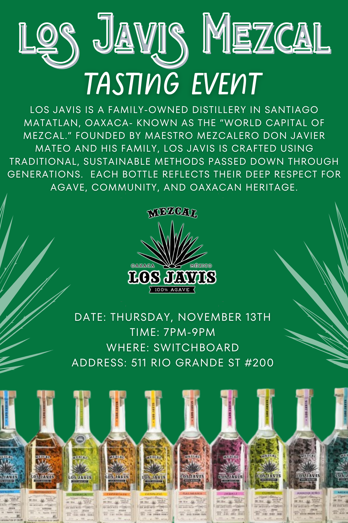 Los Javis Mezcal Tasting Event
