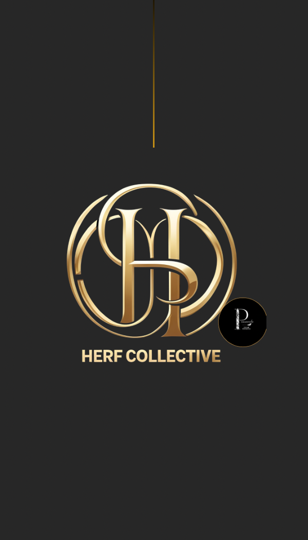 Logo for HERF COLLECTIVE with intertwined gold letters H, E, R, F on a dark background.