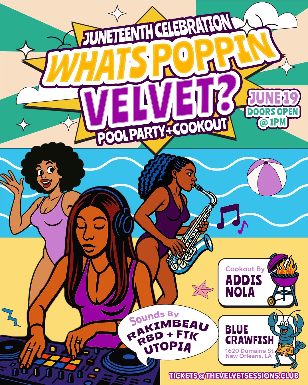What Poppin Velvet - Pool Party