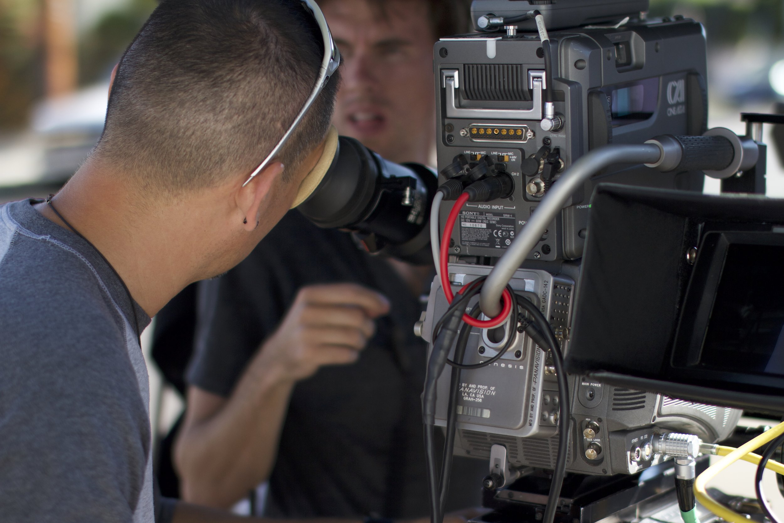 Javier Gomez Director of Photography, working on a film using Panavision equipment.