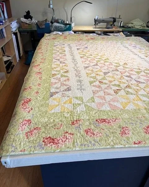 Left side of heirloom quilt before any modifications