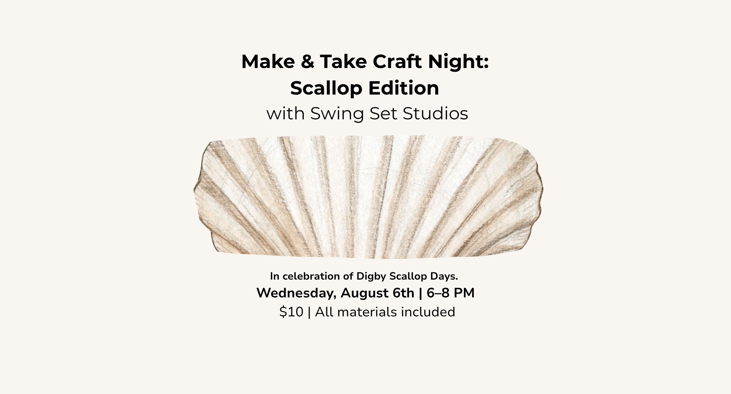 Make & Take Craft Night: Scallop Edition with Swing Set Studios