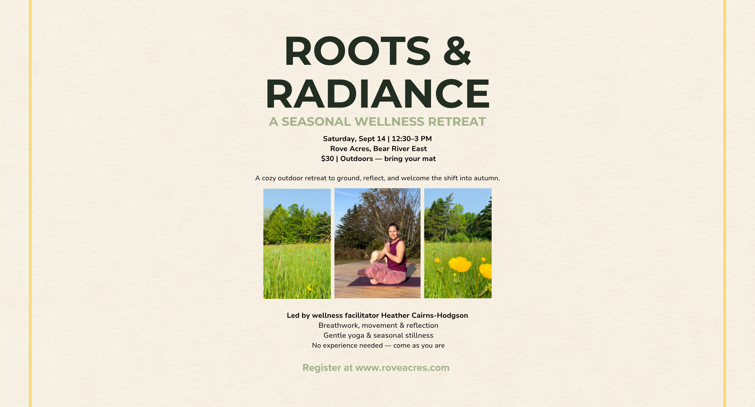 Roots & Radiance: A Seasonal Wellness Retreat