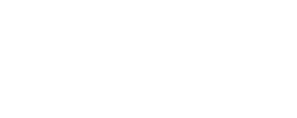 The image features the word "Pinkish" written in a casual, handwritten style on a black background.