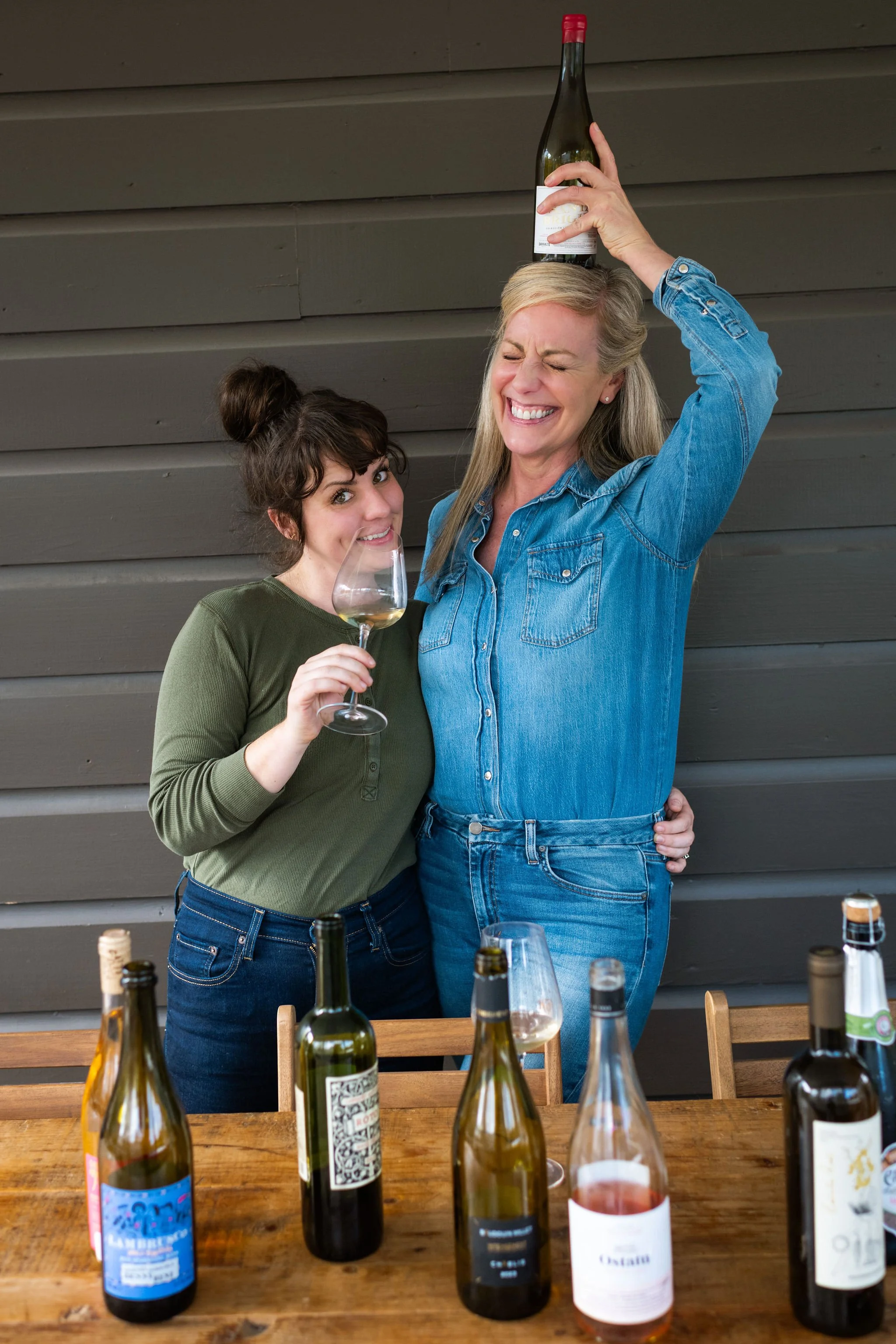 private wine tasting on the porch