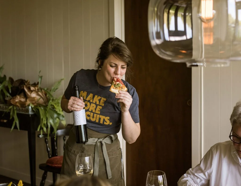 pizza + all-natural wine | a festive cooking class party for your private group