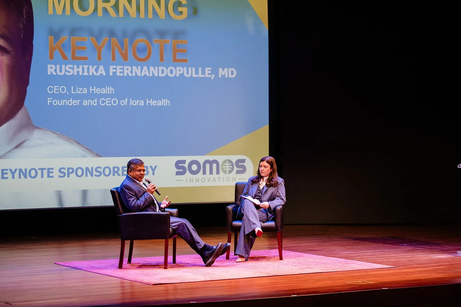  Rushika Fernandopulle, MD CEO of Liza Health and Juliette Price CSO of HSG. 