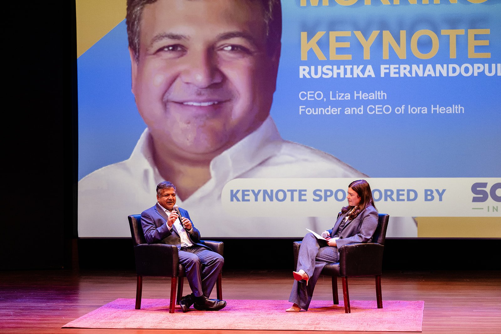  Rushika Fernandopulle, MD CEO of Liza Health and Juliette Price CSO of HSG. 